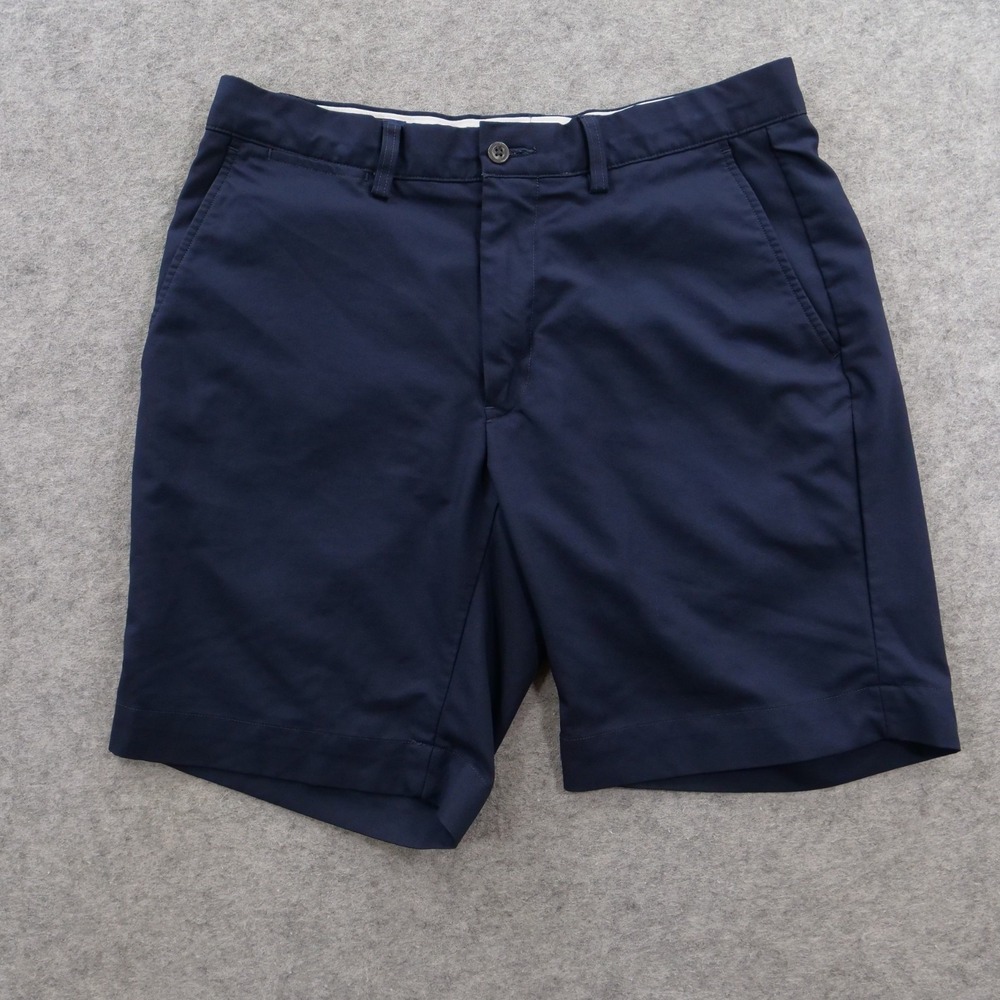 Polo Ralph Lauren Shorts Mens 32 Blue Chino Golf Flat Front Preppy Classic